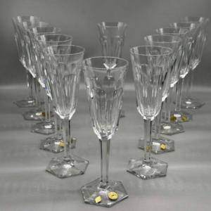 12 flûtes à champagne cristal de Lorraine