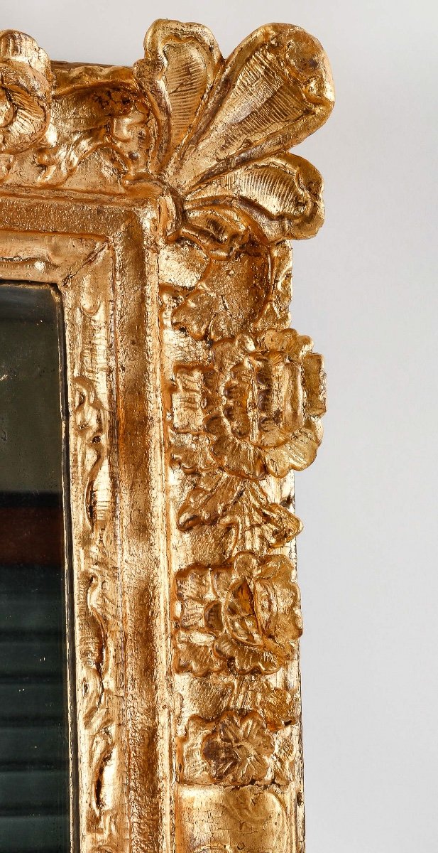 A French Regence Period Carved And Gilt Wood And Stucco Mirror Circa 1720-photo-3