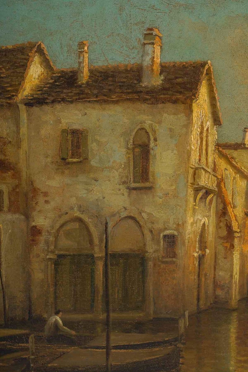 Alphonse Lecoz The Hidden Venice Oil On Canvas Circa 1890-1900-photo-3