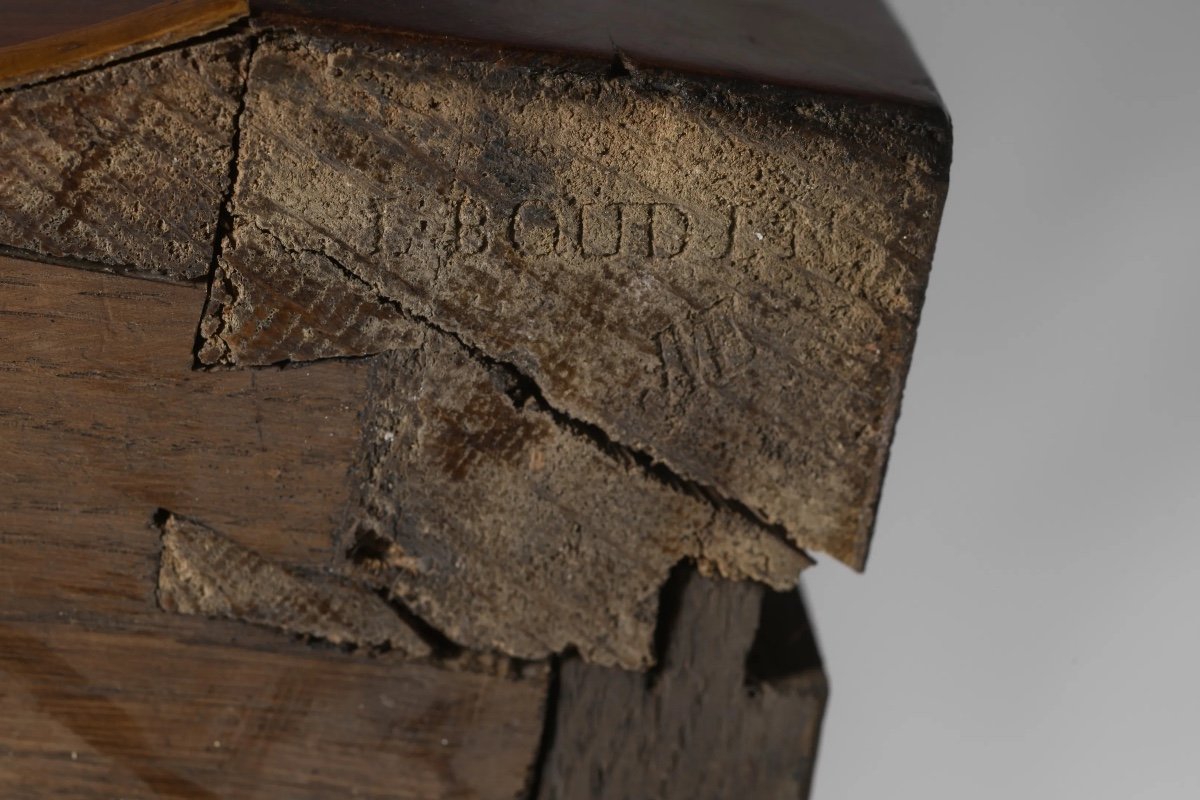 Léonard Boudin Master In 1761 Commode In Marquetry Of Bottomless Cubes Transition Period Circa 1770-photo-2