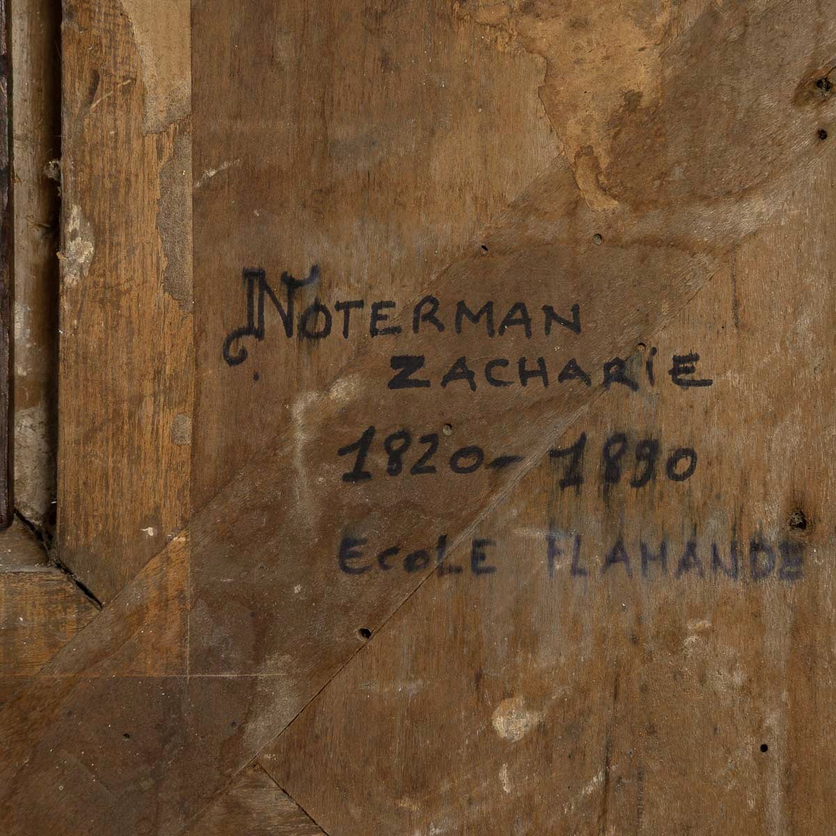 Zacharie Noterman (1820-1890) Les Joueurs De Dés Et Le Chien Huile Sur Panneau Vers 1842-photo-8