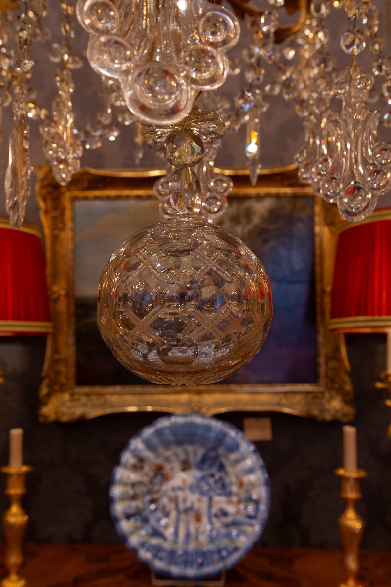 Eighteen-light Chandelier In Chiseled Gilded Bronze And Crystal Decoration Signed Baccarat 1850-photo-6