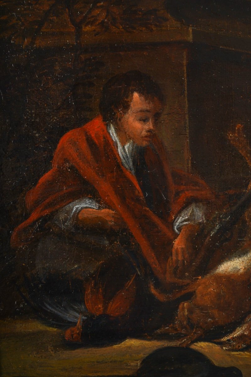 Adriaen De Gryef (1670-1722) - Hunting Returns Pair Of Oil On Canvas Circa 1690-photo-6