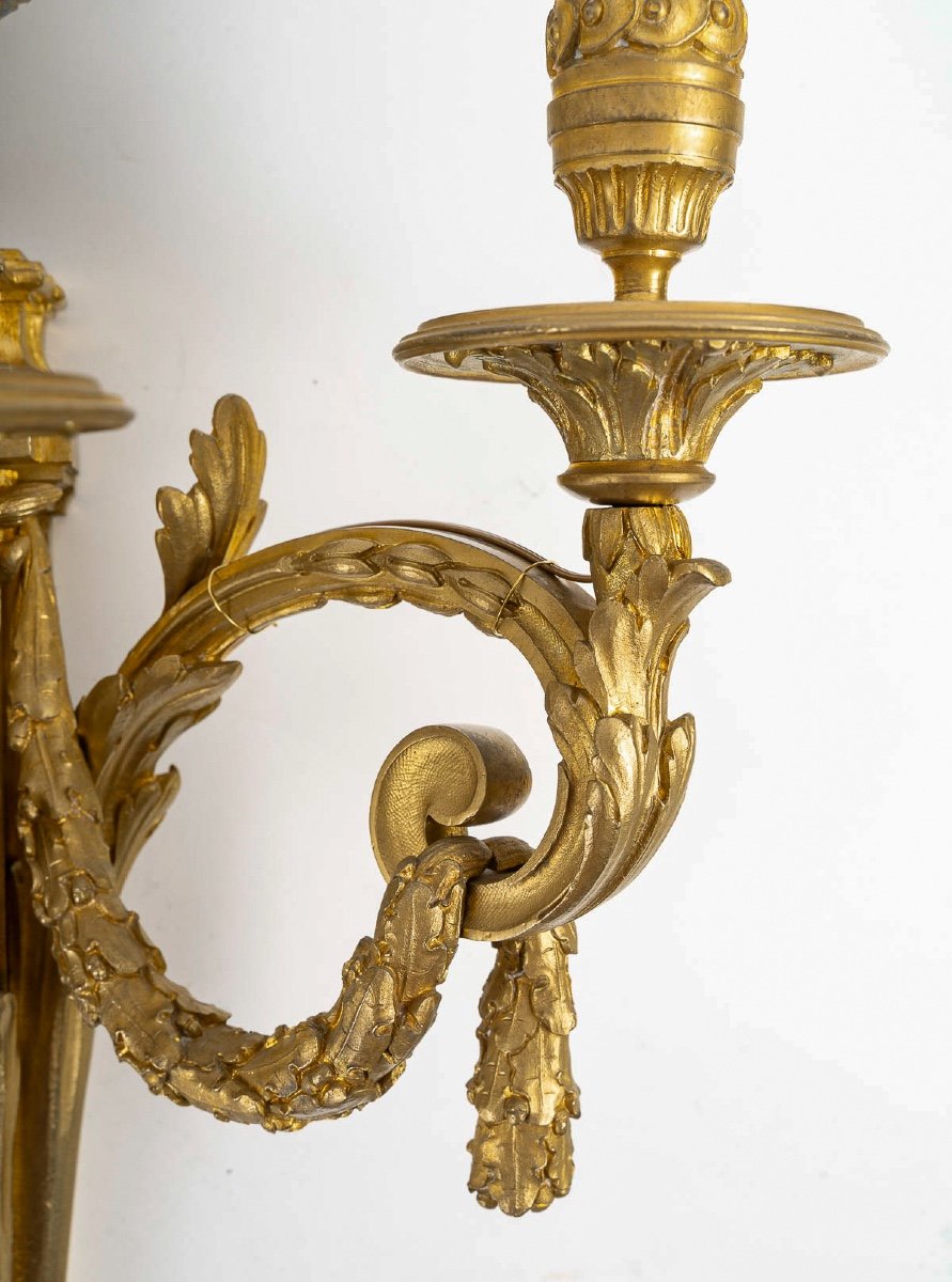 An Large Pair Of Louis XVI Ormolu Sconces With Rams, Circa 1820-1830-photo-1