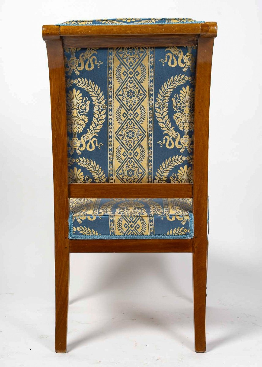 Georges Jacob Master In 1765 Four Mahogany Armchairs From The Directoire Period Circa 1795-1799-photo-4
