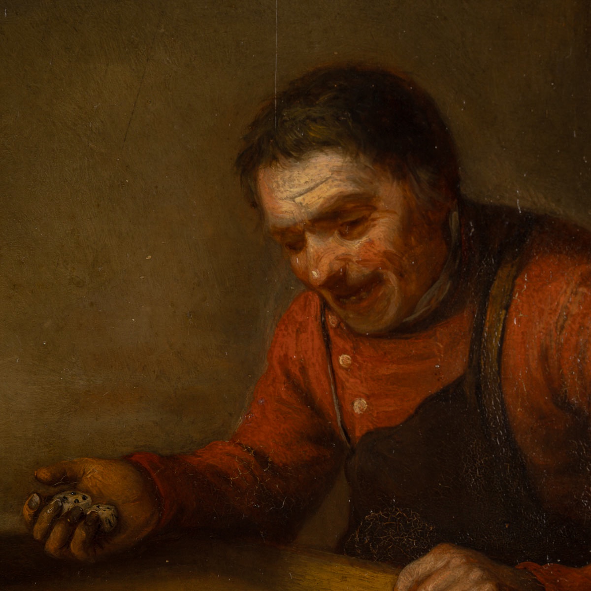 Zacharie Noterman (1820-1890) The Dice Players And The Dog Oil On Wood Circa 1842-photo-5