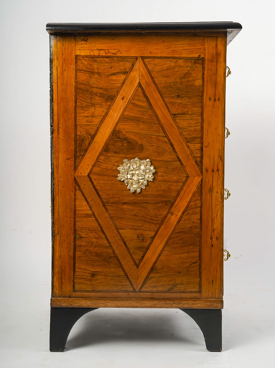 Chiffonnier En Marqueterie à Décor De Fleurs Et D’oiseaux époque Louis XIV Vers 1700-photo-2