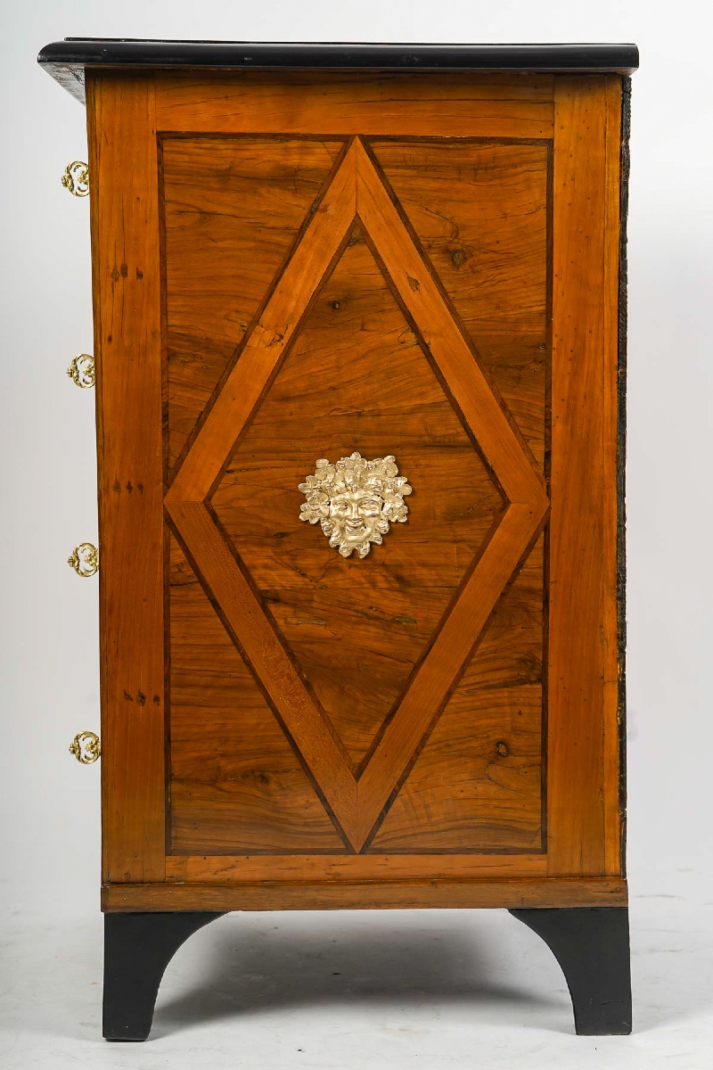 Chiffonnier En Marqueterie à Décor De Fleurs Et D’oiseaux époque Louis XIV Vers 1700-photo-5