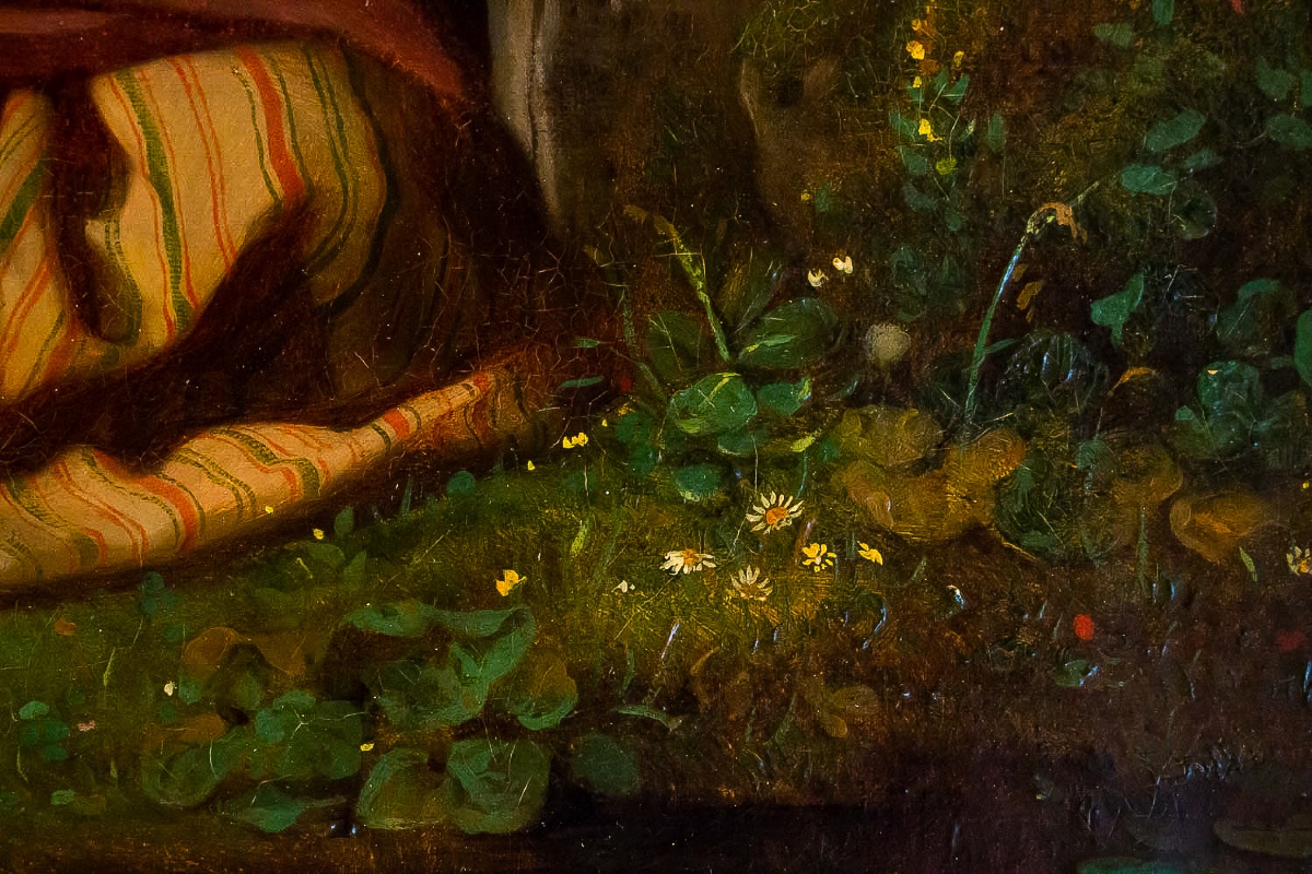 Julien Michel Gué (1789-1843) Young Woman And Child, Oil On Canvas, Romantic Period, 1820-photo-5