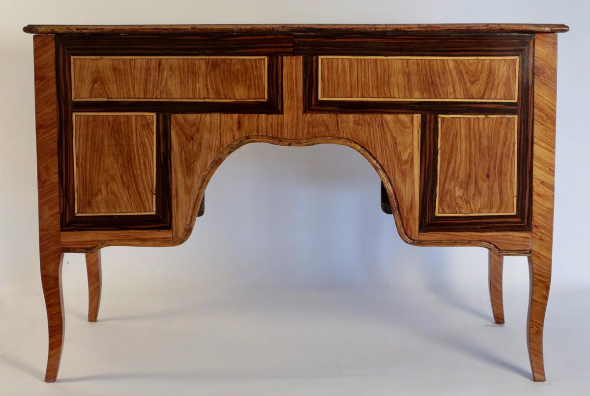 Bureau à Caissons En Bois De Rose Et Palissandre D’époque Transition Louis XV-louis XVI-photo-5