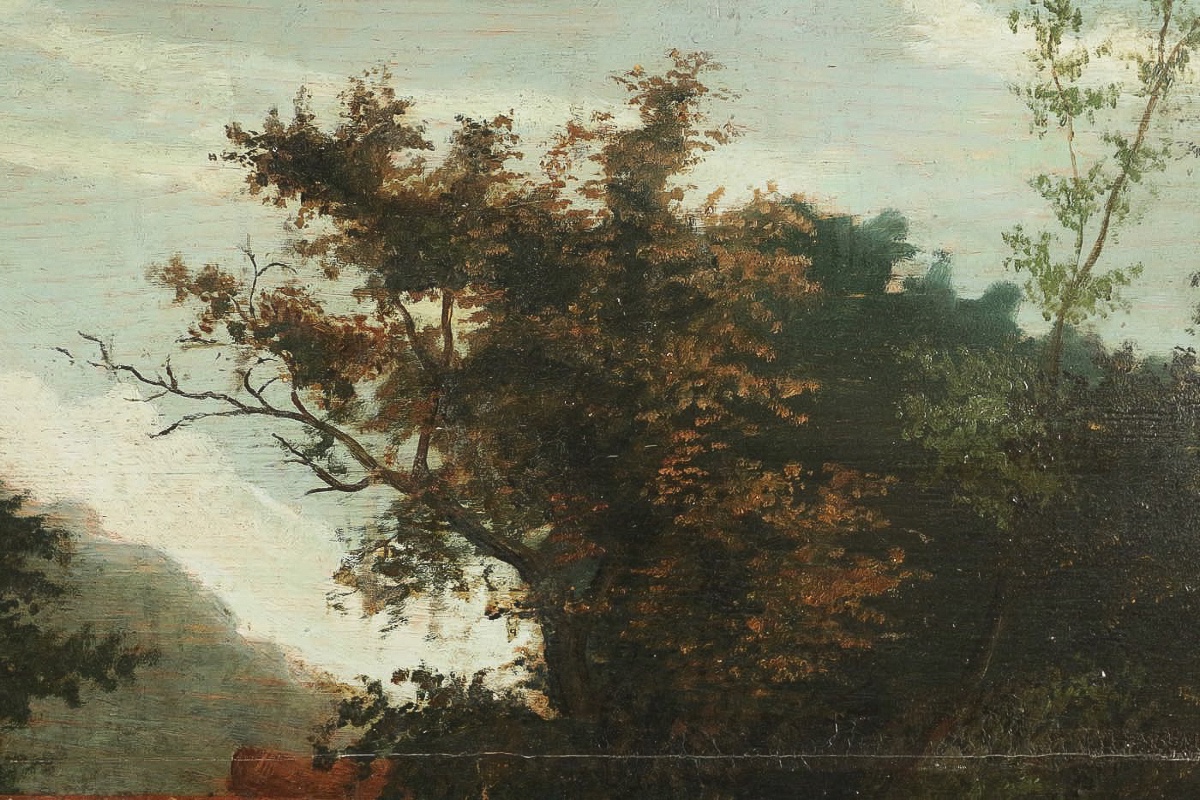 école Flamande Du XVIIIème Siècle, Huile Sur Bois, La Maison Au Bord De La Rivière-photo-2