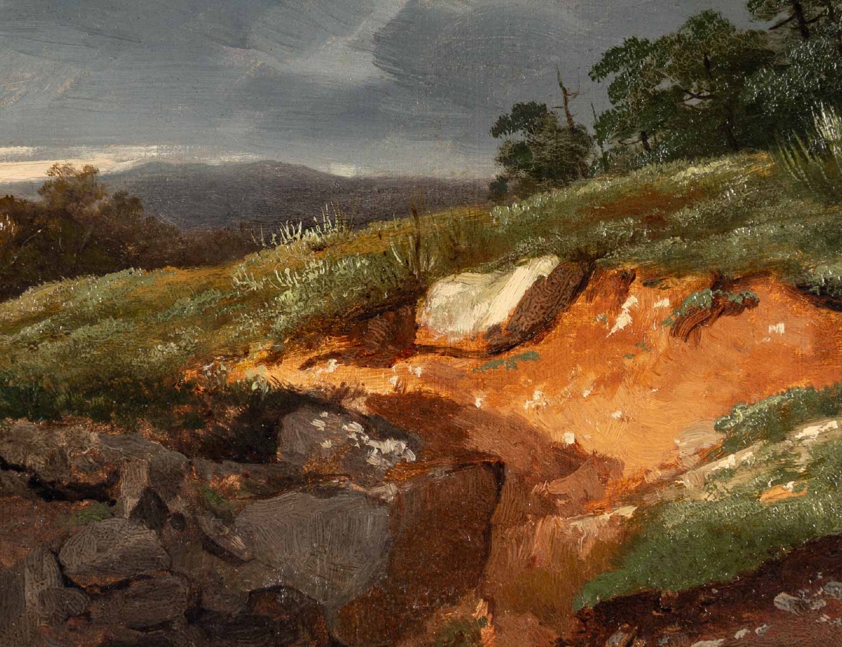 Theodore Richard (1782-1859) Oil On Canvas Pyrenees Landscape Circa 1833-photo-1