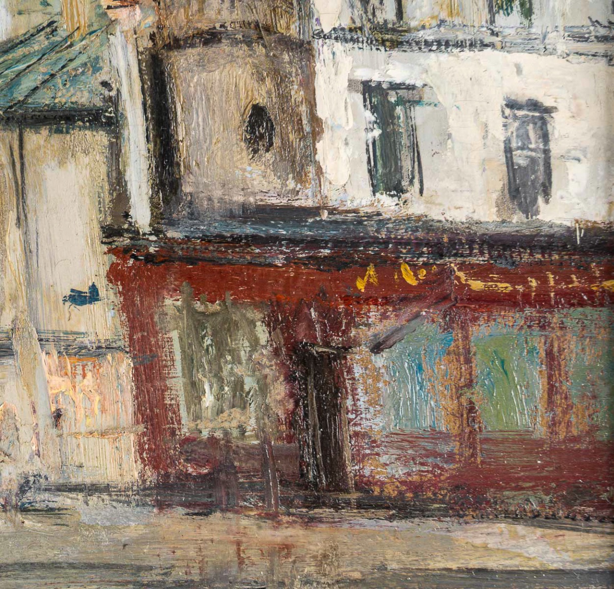 Serge Belloni (1925-2005) - Paris Le Belvedere Oil On Wood Circa 1956-photo-3