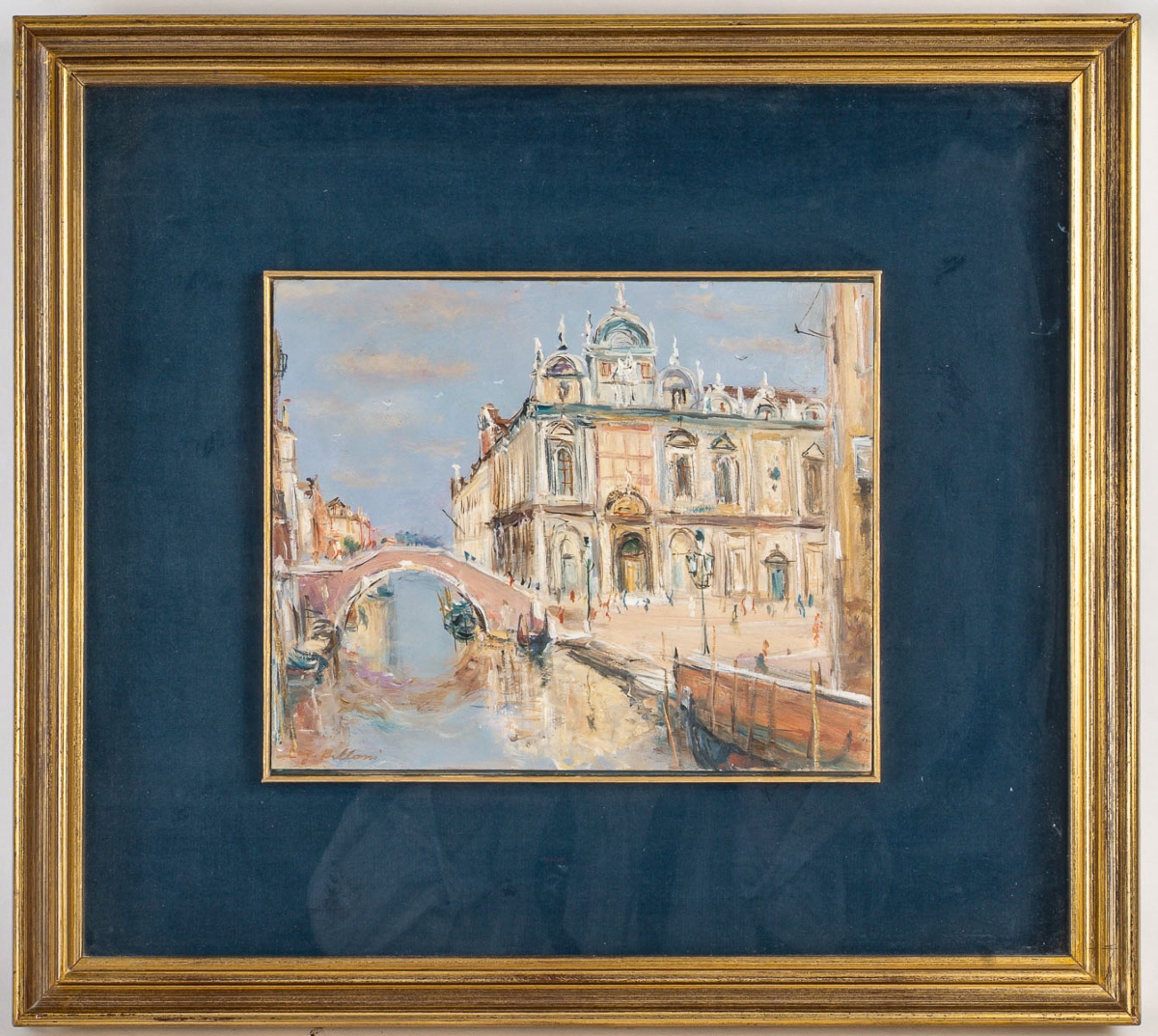 Serge Belloni (1925-2005) - Venise Vue de l’Hôpital San Giovanni Huile sur Toile vers 1980-photo-6
