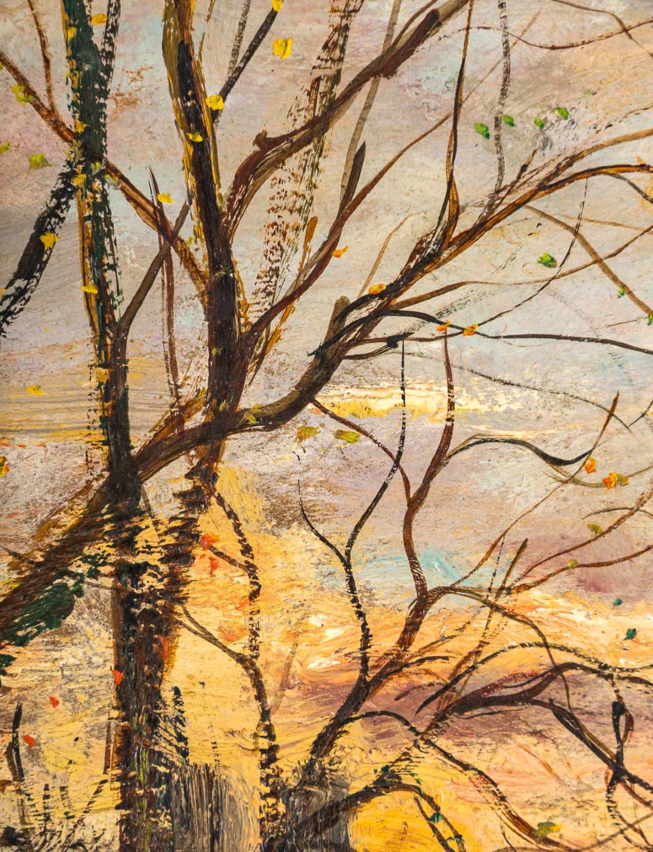 Serge Belloni (1925-2005) - Paris Autumn Light On île Saint-louis Oil On Panel Circa 1980-photo-3