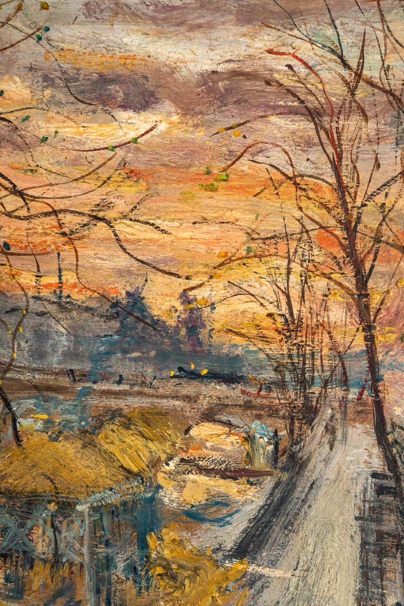 Serge Belloni (1925-2005) - Paris Autumn Light On île Saint-louis Oil On Panel Circa 1980-photo-2