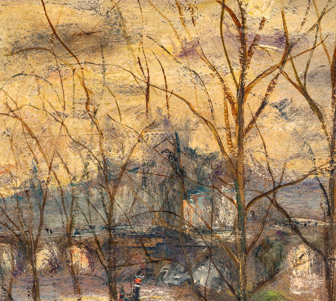 Serge Belloni (1925-2005) - Paris Autumn Light On The Pont Neuf Oil On Panel Circa 1980-photo-4