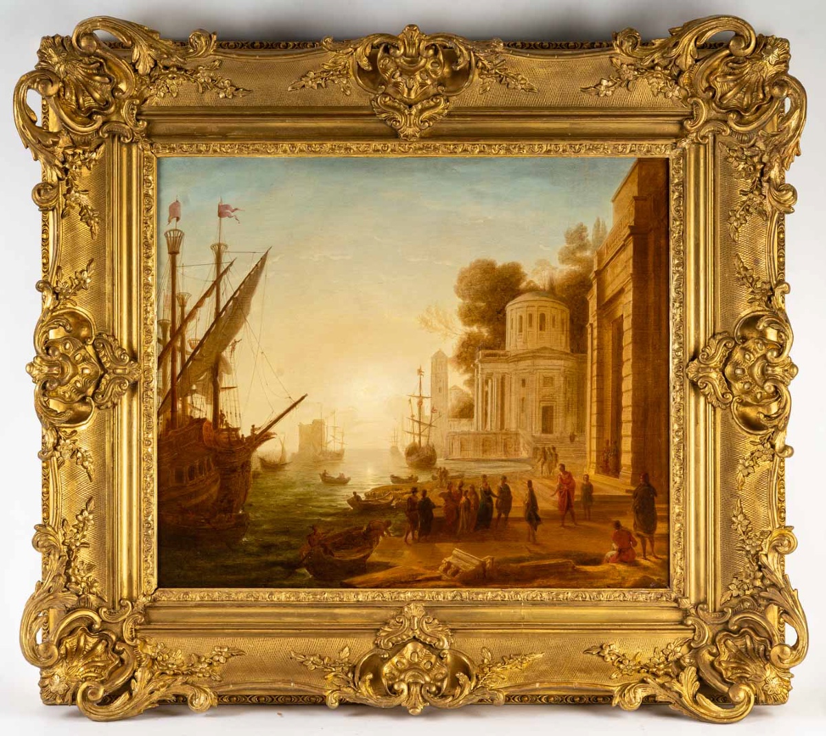 19th Century French School After Claude Gellée Dit Le Lorrain The Disembarkation Of Cleopatra