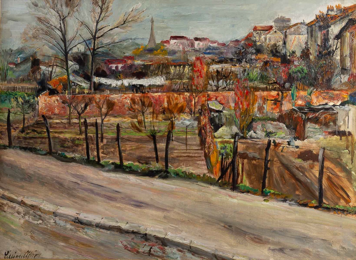Lucien Adrion (1889-1953) The Market Gardens Of Paris Oil On Canvas Circa 1910-photo-2