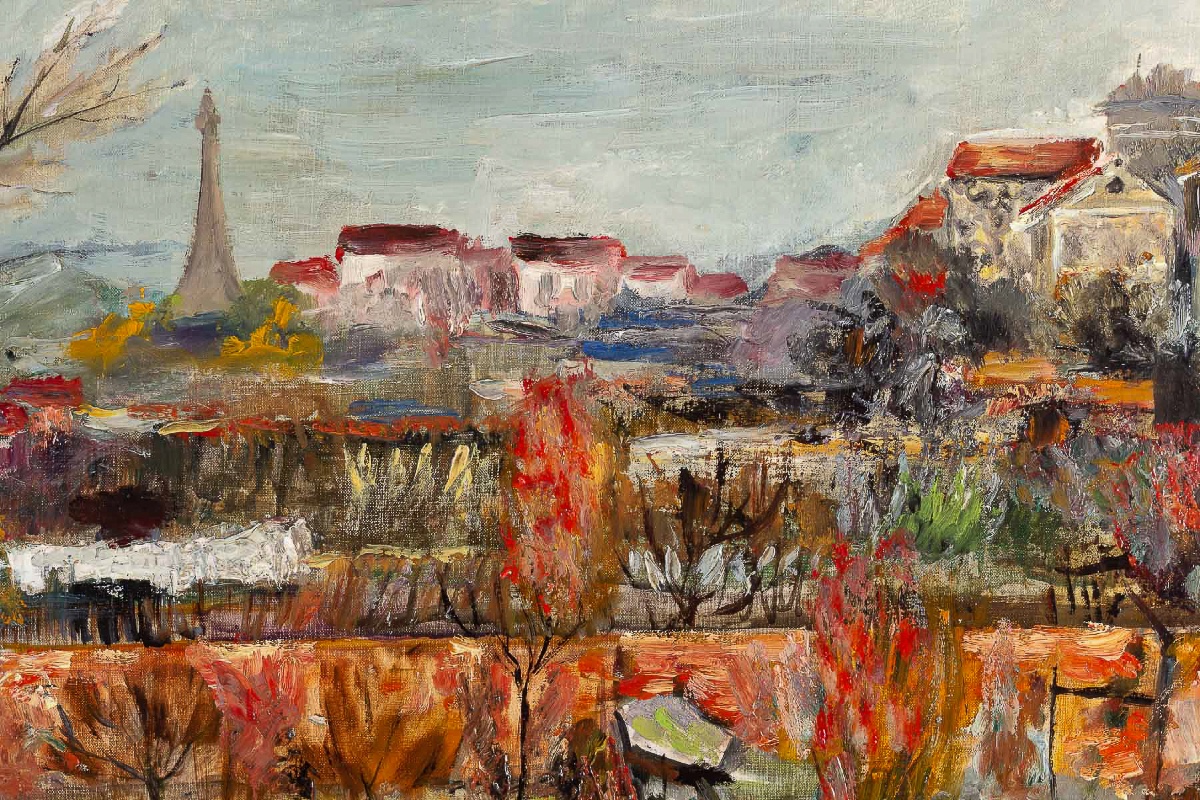 Lucien Adrion (1889-1953) The Market Gardens Of Paris Oil On Canvas Circa 1910-photo-4