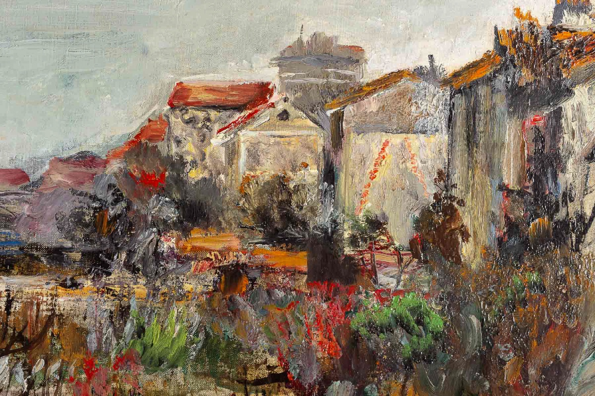 Lucien Adrion (1889-1953) The Market Gardens Of Paris Oil On Canvas Circa 1910-photo-1