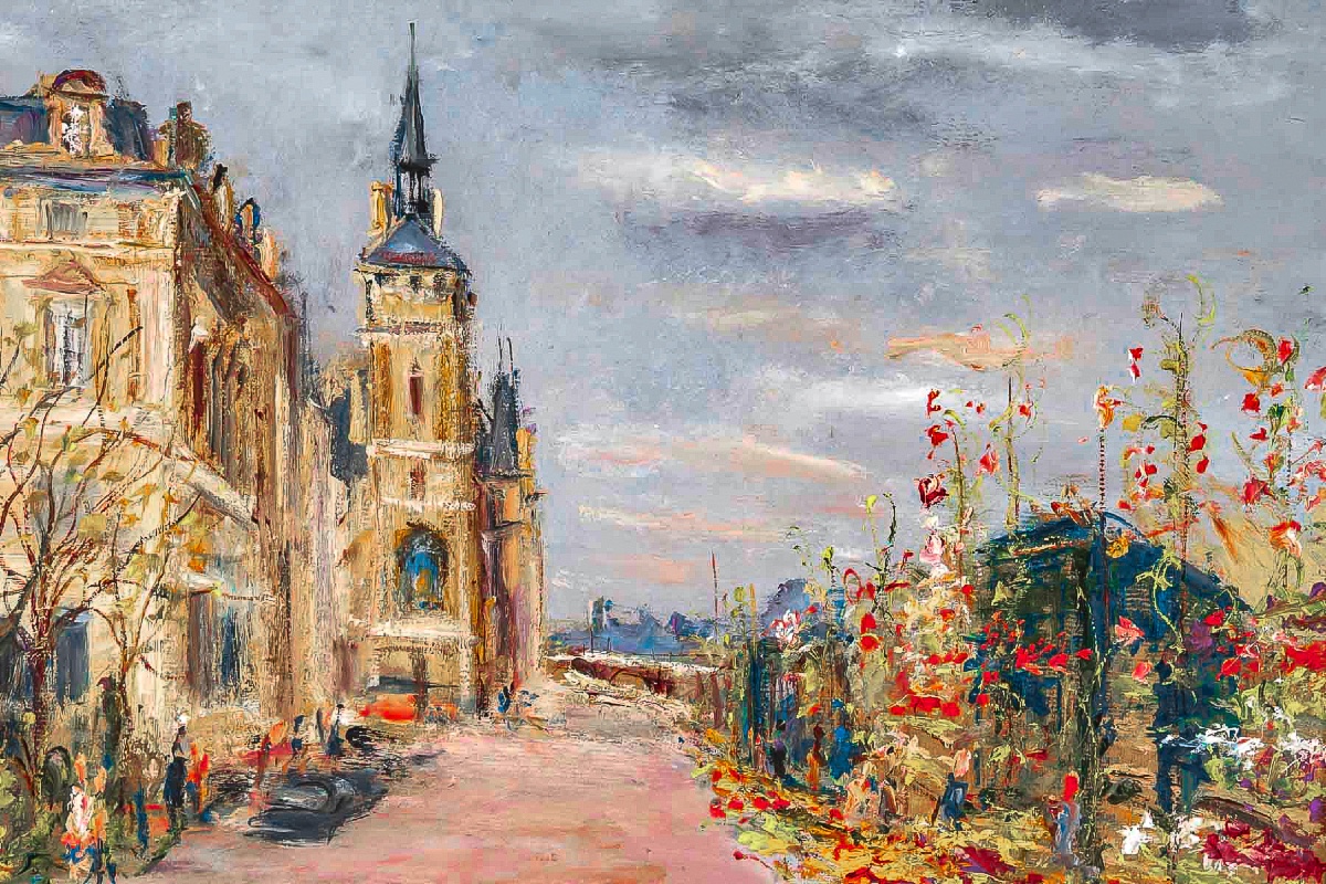 Serge Belloni (1925-2005) - Paris The Flower Quays Oil On Wood Circa 1980-photo-4