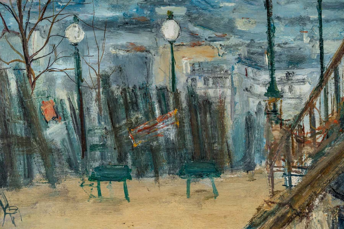 Serge Belloni (1925-2005) Le Moulin de la Galette huile sur toile vers 1961-photo-1
