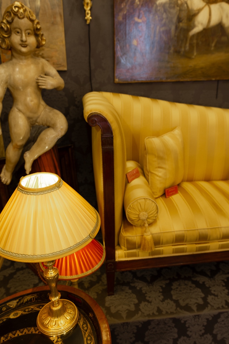 Large Empire Period Paumier Or Sofa In Mahogany And Mahogany Veneer Circa 1810-photo-2