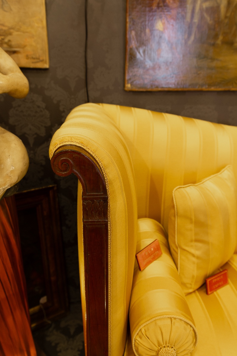 Large Empire Period Paumier Or Sofa In Mahogany And Mahogany Veneer Circa 1810-photo-3