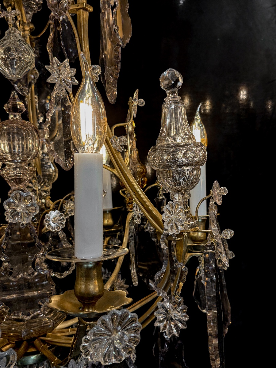French Louis XV Period Gilt-bronze And Cut-crystal Chandelier Circa 1760–1770, France-photo-2
