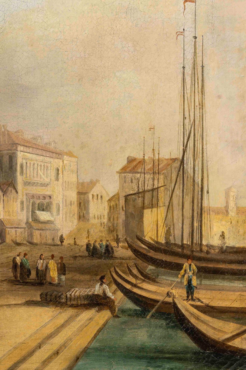 View Of The Piazetta Of Venice, Oil On Canvas, Italian School, Circa 1820–1850-photo-2
