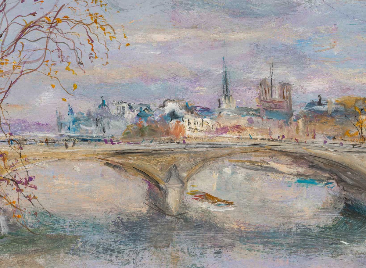 Serge Belloni (1925-2005) - Paris Pont du Carrousel, et de l’Observatoire huile sur bois 1980-photo-4