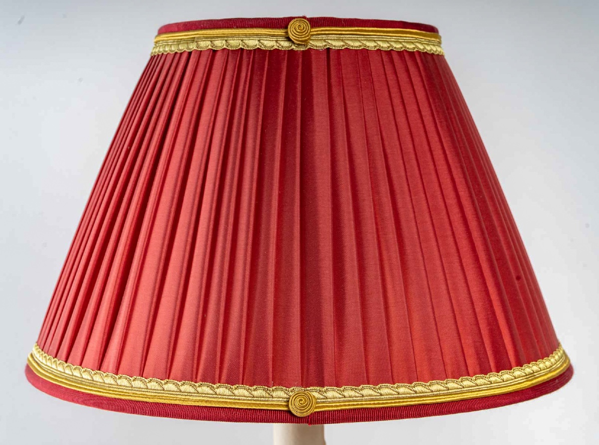 Paire de Flambeaux d’Époque Restauration en Bronze Finement Ciselé et Doré Montés en Lampes-photo-3