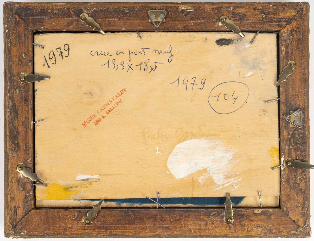 Serge Belloni (1925–2005) The Seine Flood As Seen From Pont-neuf Oil On Wood, Circa 1979-photo-5