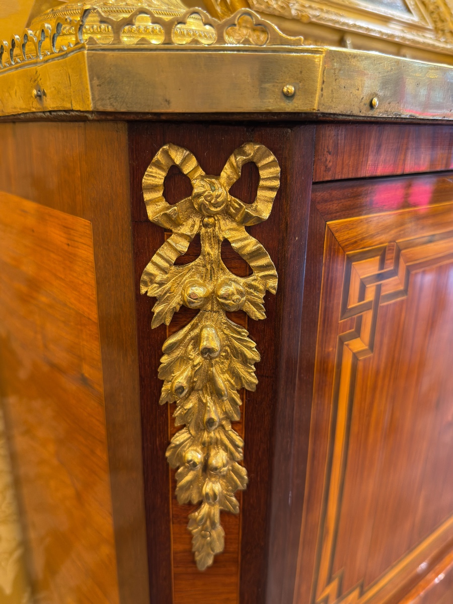 Secrétaire en bois de Rose et Amarante Époque Louis XVI vers 1780-photo-4