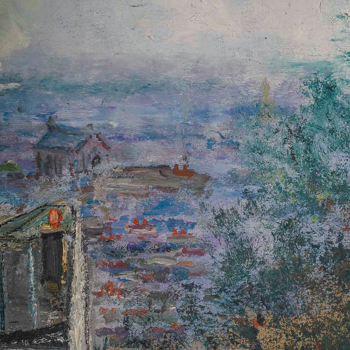 Serge Belloni (1925-2005) The Staircase On Rue Du Calvaire In Montmartre, Oil On Canvas, 1953-photo-2