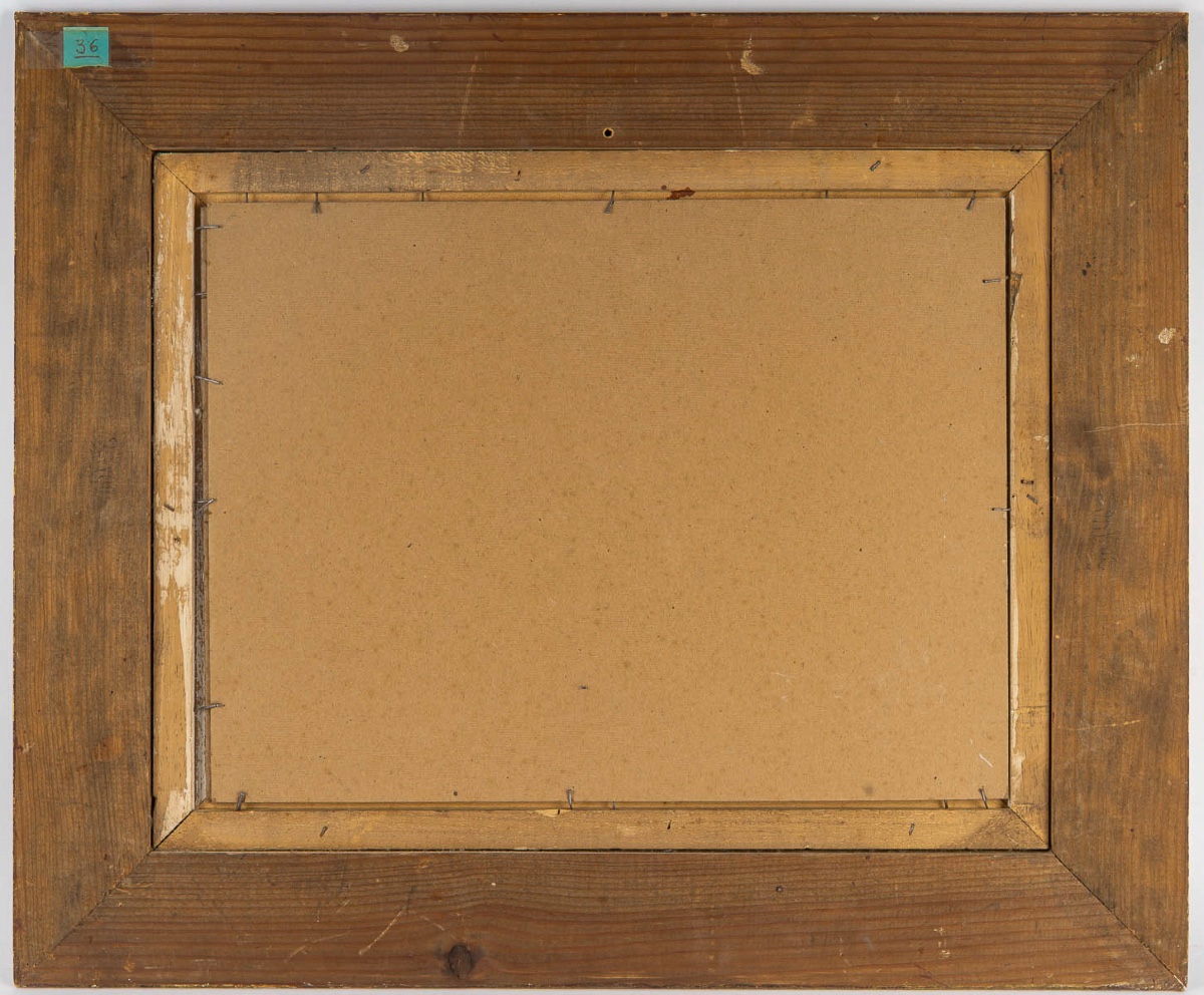 Serge Belloni (1925-2005) - Le Café de la Rue des Saules en Automne huile sur bois vers 1980-photo-4