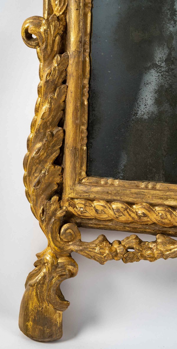 Italian Carved And Giltwood Mirror, Mid-18th Century (circa 1750-1760)-photo-2
