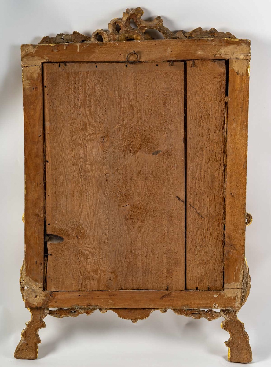 Italian Carved And Giltwood Mirror, Mid-18th Century (circa 1750-1760)-photo-4