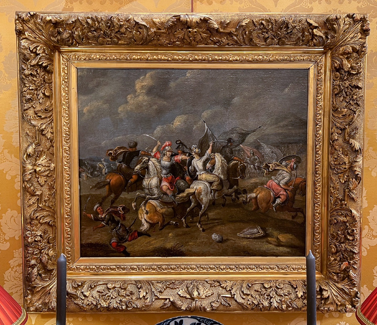 Philips Wouwerman (1619–1668) Cavalry Battle Between Orientals And Imperials, Oil On Canvas
