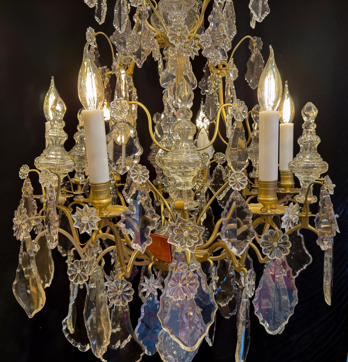 French Late 18th Century Period Gilt-bronze And Cut-crystal Chandelier Circa 1780-photo-1