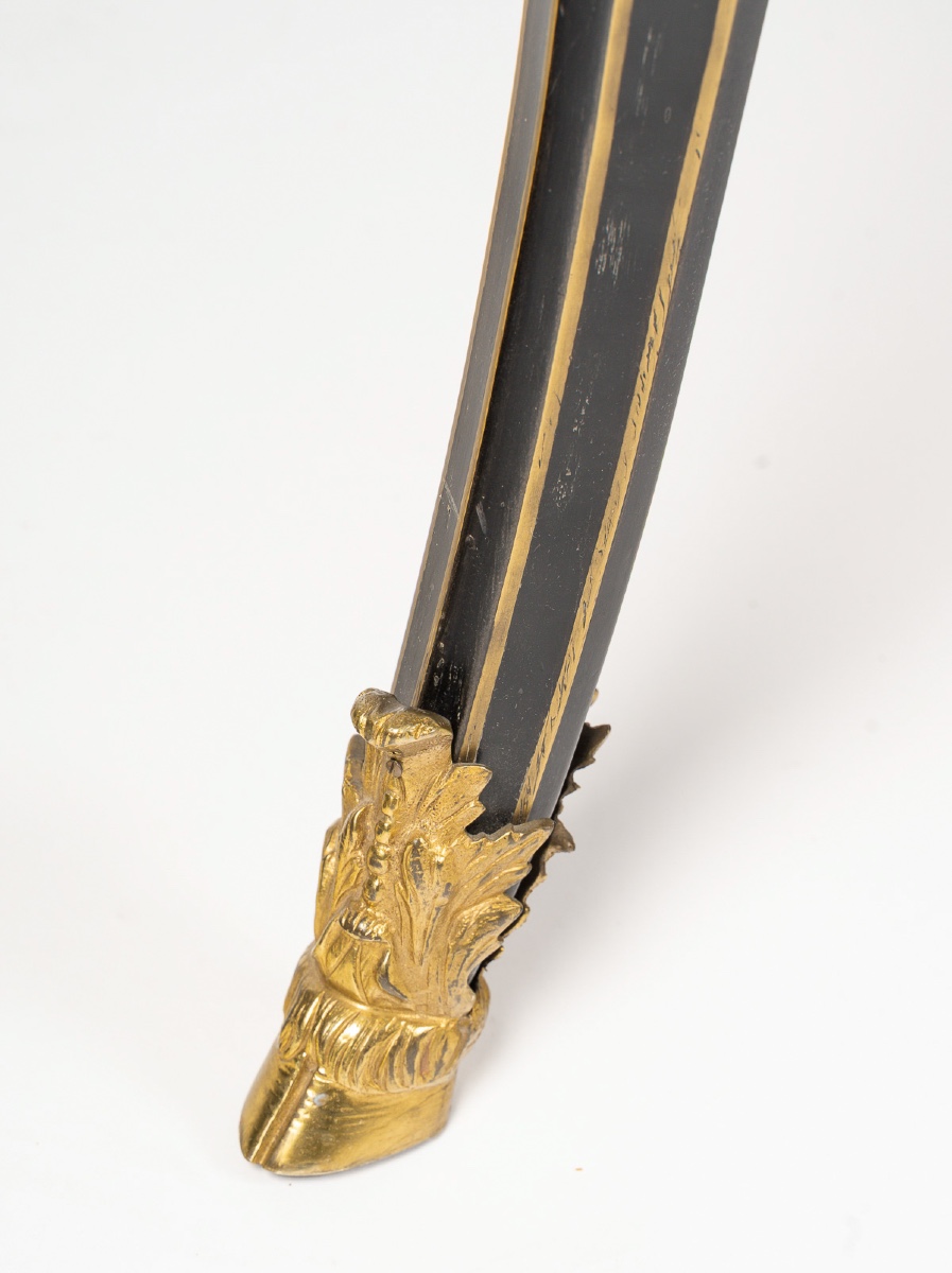 French Regence Period Black Lacquered Flat Desk With Gilt Brass Inlay, C. 1715–1723-photo-1