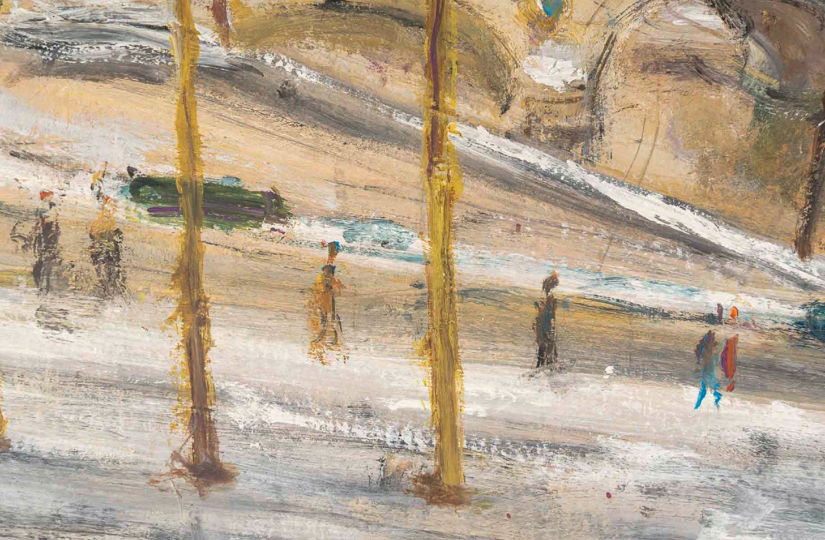 Serge Belloni (1925-2005) Vue Panoramique des Quais de Seine huile sur bois  vers 1997-photo-4