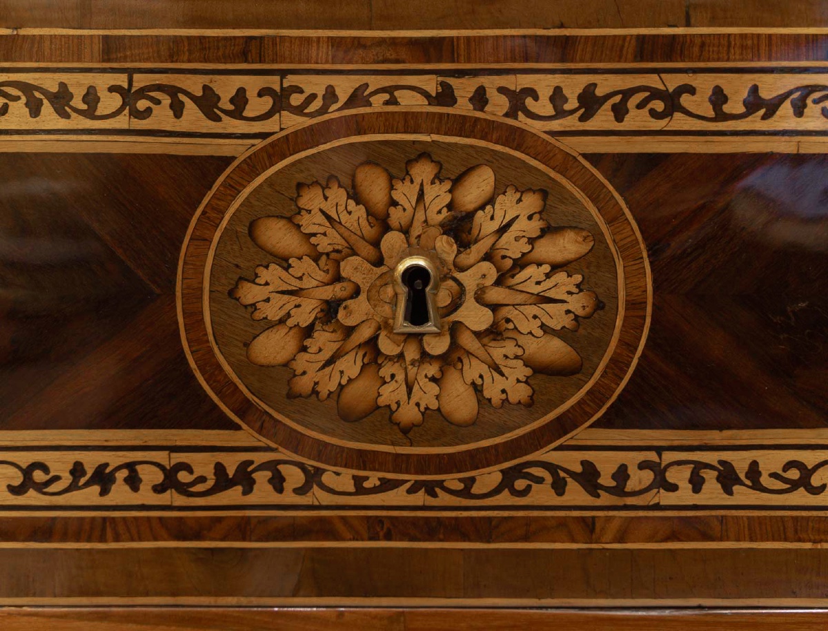 Rare Pair Of Italian Commodes Bearing The Effigy Of Louis XVIII, Verona, C. 1795-photo-5