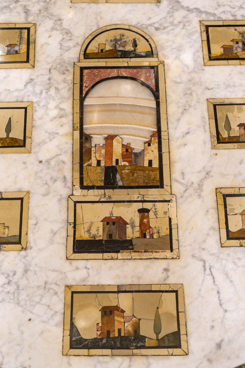 Florentine Hardstone And Marble Marquetry Pedestal Table, C. 1810-photo-4