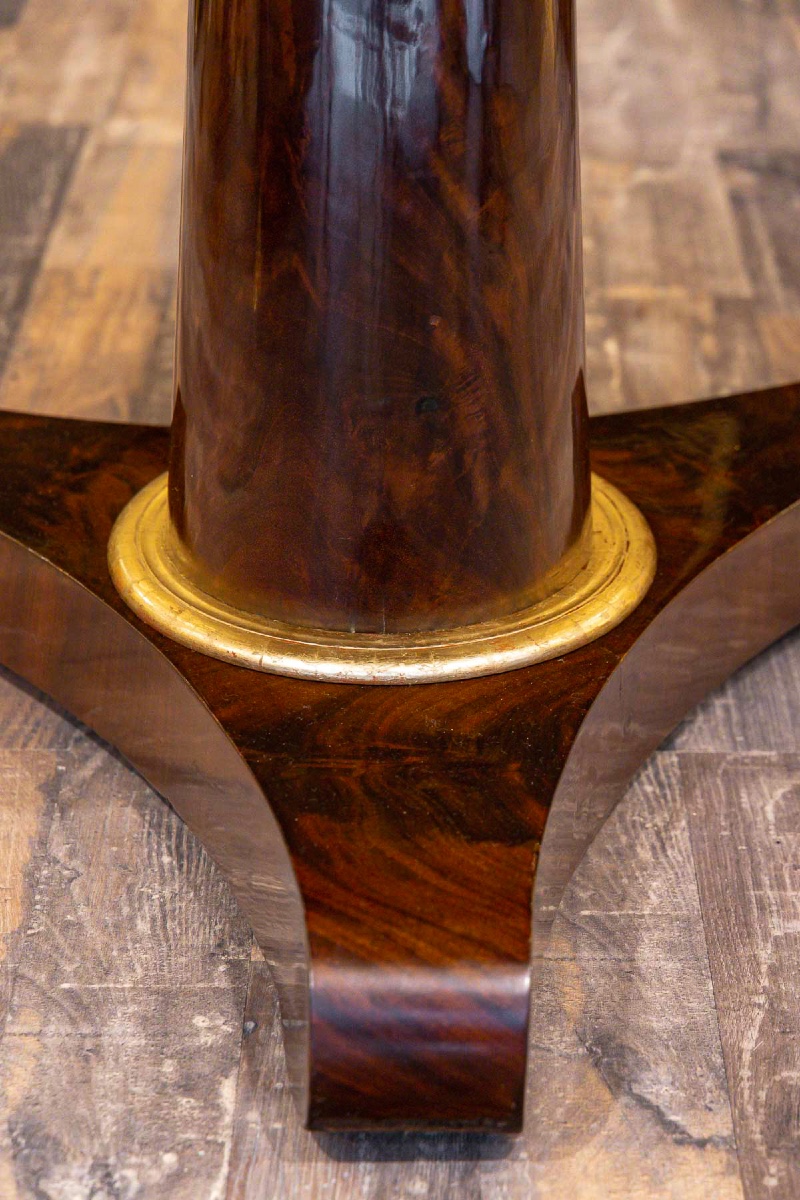 Florentine Hardstone And Marble Marquetry Pedestal Table, C. 1810-photo-4