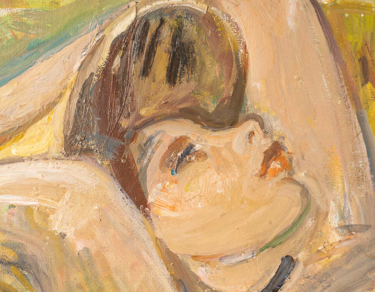 André Planson (1898–1981) – Reclining Nude In A Wheat Field, Oil On Canvas-photo-6