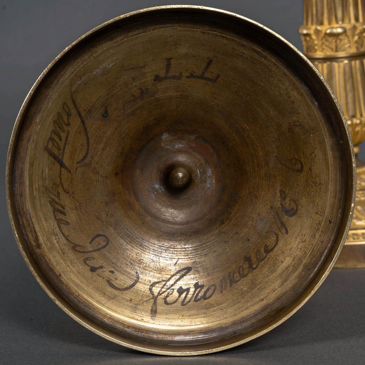 Gérard-jean Galle (1788–1846) A Pair Of Gilt Bronze Flambeaux, Converted In Lamps, C. 1820-photo-4