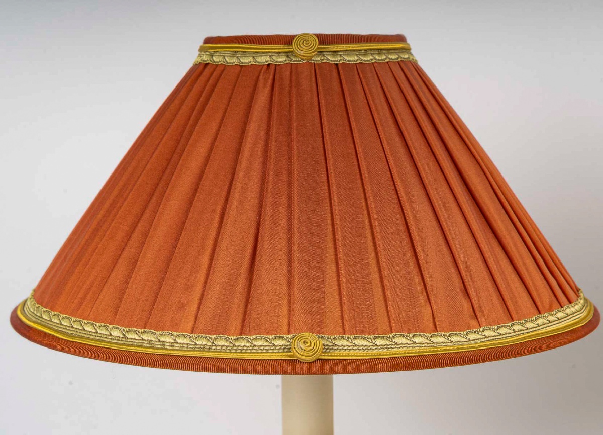 A Pair Of Rocaille-style Gilt Bronze Flambeaux, Mounted As Lamps, Palais Ducal De Nevers 1820-photo-2