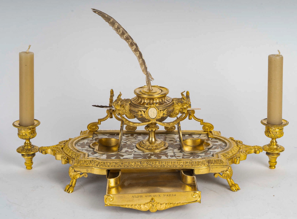 Ferdinand Duvinage (1823–1876) Inkwell, Maison Alphonse Giroux, Circa 1880-photo-2